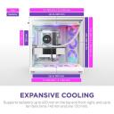 Nzxt Korpus H9 Flow RGB CM-H92FW-R1, 3x140mm esiventilaatorid, 1x120mm tagumine ventilaator, 420mm radiaatorid