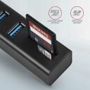 Axagon USB centras HMA-CR3A USB 3.2, 3x USB-A, 1x SD kortelių lizdas, 1x microSD lizdas, 20 cm maitinimo laidas