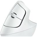 Logitech USB optinė pelė vertikali, 910-006477, 4000 DPI, 6 mygtukai, RF belaidis + Bluetooth, balta