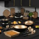 Russell Hobbs muffinivorm RH02151GEU7, 6 kaussi, 26.5cm, 17.5cm, 3cm, s&uuml;sinikteras, kuldne v&auml;rv, ahjus kasutamiseks