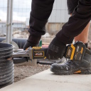 JCB JCB-18PFAG-125 Professional 18V бесщеточная угловая шлифмашина для узких мест плоская головка 125мм 9000об/мин лепестковый выключатель