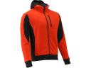 Flīsa jaka ar kapuci, SARNA, YT-79184, sarkana, L izmērs, 5 kabatas, 100% poliesteris