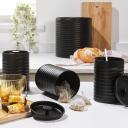 Russell Hobbs Liniera 4 daļu darba virsmas komplekts RH03270, melns, tērauds, 4 nodalījumi, vāki ar velkamu aug&scaron;pusi