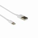 Sbox USB kabelis IPH7/R, 1m, balta, USB A M, Lightning M, līdz 480 Mbit/s, pīts kabelis: Nē