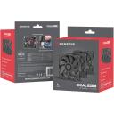 Genesis Kaste ventilators Oxal 120 NGF-2043, 120mm, 46.1 CFM, 22.1 dBA, 0-1300 rpm, 3 ventilatori, anti-vibrācijas spilventiņi