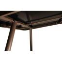 Besk Aia laud 9126257, 165cm x 100cm, pruun, metallraam, klaaspind, 1 tk