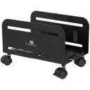 Maclean Mount Castor platform MC-851, 260mm, 119mm, 128mm, 10kg, melna, riteņi, brīdinājumi