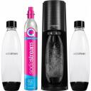 Sodastream Газированный напиток аппарат Terra czarny+ 2 бутылки, 19.8 см, черный, пластик, в комплекте: 2 x 1л бутылка