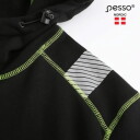 Auk&scaron;tos matomumo striukė su gobtuvu, Pesso, JERSEY_HV-L, juoda/geltona, L