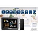 Blaupunkt Meteoroloģiskā stacija WS30BK, 5V, 1200mA, krāsu LCD, pulkstenis, modinātājs, melna, 206g