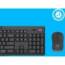Logitech Клавиатура и мышь MK295 920-009800, беспроводные, 10м, 3 кнопки, батарея клавиатуры AA, батарея мыши AA