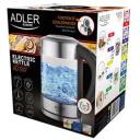 Adler | Kettle | AD 1247 | With electronic control | 1850 W | 1.7 L | Stainless steel/Glass | 360&deg; rotational base | Stainless steel/Transparent