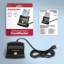 Axagon nutikas kaardilugeja CRE-SM4N USB 2.0 1.3m, 1 pesa, CE, RoHS, must, Plug and Play, LED indikaatorid