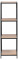 Riiul SEAFORD 35x37xH119,5cm, riiul: lamineeritud kattega mööbliplaat, värv: tamm, raam: must metall