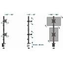 Gembird LCD monitori kinnitusk&auml;si MA-D2-02, 2 monitorit, 17-32 tolli, 9 kg, VESA 75 x 75/100 x 100, must