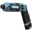 Makita smūginis gręžtuvas TD022DSE, 7,2 V, 1,5 Ah, 0-2450 aps./min, 220 in.lbs sukimo momentas, 1/4" &scaron;e&scaron;iakampis