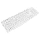 Natec Klaviatuur Nautilus US slim NKL-1951, 1.8m, valge, membraan, USB, veekindel, multimeedia klahvid, eraldi numbriklaviatuur