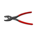 TWINGRIP Slīdo&scaron;ās Pincetes, KNIPEX, 82 01 200, 200 mm, melnas, ar neslīdo&scaron;u plastmasas pārklājumu, 5 regulē&scaron;anas pozīcijas