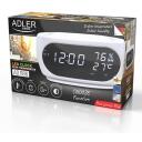 Adler Digitaalne &auml;ratuskell AD 1186W, 230V, 9V, LED ekraan, termomeeter, kalender, snooze funktsioon