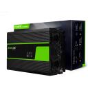 Green Cell Keitiklis INV22, 1500 W, 3000 W, 12 V, 230 V, juodas, grynas sinusoidinės bangos, USB prievadas, apsauga nuo perteklių