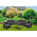Garden furniture set Corfu Fiesta Set grey 29198008939 KETER 2x chairs 75x70x79cm 2x sofas 128x70x79cm table 161x95x75cm