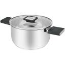 Resto Kastrul 92202 2.5L, L&auml;bim&otilde;&otilde;t: 18 cm, Materjal: Bakeliit, Roostevaba teras, Ergonomilised kokkuklapitavad k&auml;epidemed