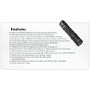 Nitecore EDC31 3500 лм, 380 м, 3800 мАч, LED, перезаряжаемый, черный, выключатель света, IP68, 100 г