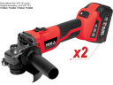 Akumuliatorinis kampinis šlifuoklis 18V, 2x4,0Ah YT-828295 YATO