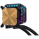 Asrock Phantom Gaming 360 LCD dzesētājs 90-APGA36-BAAGA5, 61,28 CFM, 31,4 dB, LCD IPS, 3 ventilatori, melns, 12 cm, 39,7 cm, 3