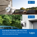 TP-Link Tapo C501GW 4G LTE lauko pasukama ir pakreipiama IP kamera 1080P Full HD 360&deg; panorama IP66 Balta