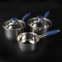 Russell Hobbs sautē&scaron;anas katliņu komplekts RH01178EU, 16cm, 18cm, 20cm, nerūsējo&scaron;ais tērauds, silikona rokturi