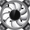 Gamemax Korpuse ventilaator DUAL RING INFINITY BK, 120mm, 47cfm, 1200rpm, 30dBA, l&auml;bipaistvad ventilaatori labad