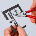 Plastmasas diagonālie griezēji, KNIPEX, 72 01 140, ar atsperes atvēr&scaron;anu, 140 x 47 x 13 mm