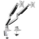 Logilink Divu monitoru stiprinājums BP0043, 13-32", 9 kg, gāzes atsperes, alumīnijs, VESA 75x75, 100x100