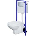 Cersanit Rippuv WC komplekt S701-022 687267, 52cm, 36cm, 37.5cm, 3/5L v&otilde;i 3/6L, Soft Close kaas