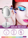 Super mugav laua statiiviga meigipeegel LED-valgustusega 15 cm mitme valgusrežiimiga Kroom AD2159 Adler