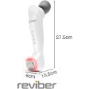 Reviber Массажер глубоких тканей RV-MADB-EU/1.1, белый, перезаряжаемая батарея, 2 зоны массажа, 3 режима, подогрев, вибромассаж