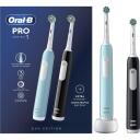 Oral-B Elektriskā zobu birste Pro Series 1 Duo Pro1 Duo Blue Black, 2 uzgaļi, 3 režīmi, akumulators, lādētājs