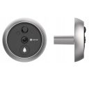 Ezviz DP2 2K CS-DP22K 3MP Juhtmevaba Uksekell Nutikas Videokaamera Süsteem LCD Ekraaniga Hõbedane