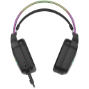 Juhtmega m&auml;ngurik&otilde;rvaklapid RGB valgustuse mikrofoni ja USB 3.5 mm &uuml;hendusega Darkless Must CND-SGHS9A CANYON