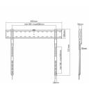 Sbox televizora kron&scaron;teins PLB-7036F, 43-80/40kg, 200x200-600x300, fiksētais, melna, tērauds/plastmasa