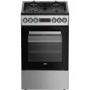 Beko FSM52332DXDT plīts, 600mm, 850mm, 4 zonas, 60L, elektriskā, gāzes, 8 funkcijas, pa&scaron;attīrī&scaron;anās, 3D cep&scaron;ana