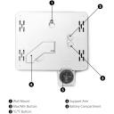 Bodi-Tek Istabas termometrs un higrometrs HGTH-EU/1,0, 0-50&deg;C, 20-95% RH, digitālais, baterija, &deg;C/&deg;F pārslēg&scaron;ana
