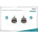 Digitus USB 2.0 &uuml;henduskaabel C-C AK-300138-018-S, 1,8m, 480 Mbps, 3 A, kahepoolsed C-t&uuml;&uuml;pi pistikud, topeltvarjestus
