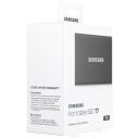 Samsung I&scaron;orinis SSD T7 MU-PC1T0T/WW 1TB, skaitymo greitis 1050 MB/s, ra&scaron;ymo greitis 1000 MB/s, USB Type-C, pilkas