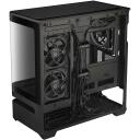 Asus Kaste PRIME AP201 TG, 2x120mm sānu ventilatori, 1x120mm aizmugures ventilators, 2x2.5" un 2x3.5" HDD