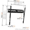 Vogels Sienas stiprinājums MA3010-A1, 32-55", 40 kg, Slīpums, Melns