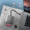 Axagon Kar&scaron;u lasītājs CRE-S3C, USB 3.2 Gen 1, 3 sloti, atbalsta CF, MicroSD, MicroSDHC, MicroSDXC, SD, SDHC, SDXC