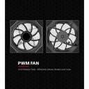Xilence Вентилятор для корпуса XF078, 120мм, 500-1800RPM, 7-13.2V, черный, PWM, ARGB, 4 винта