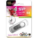 Silicon Power Mobilais C80 USB zibatmiņa SP064GBUC3C80V1S, 64 GB, USB Type-A, USB Type-C, 3.0, titāns, 1 gab.